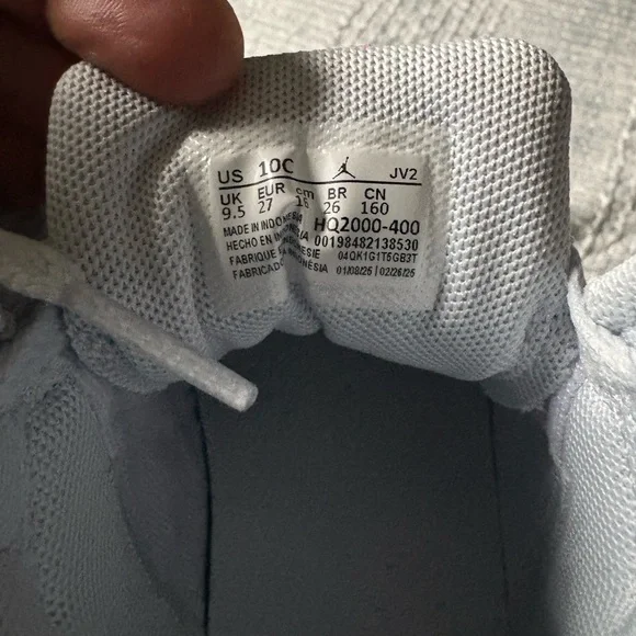 Nike Jordan Kids Gray and Pink Sneakers - Picture 6 of 10